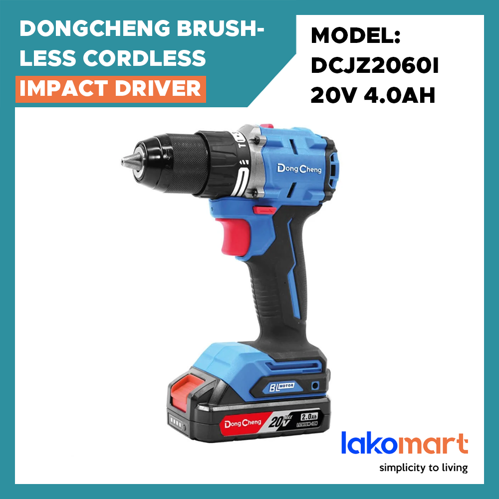 DONGCHENG Brushless Cordless Impact Driver Drill 20V 4.0AH (DCJZ2060I)