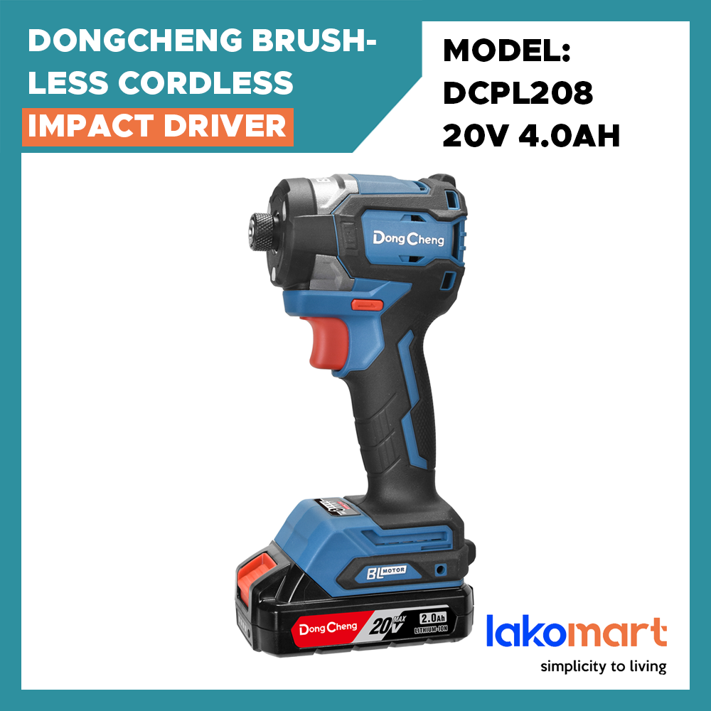 DONGCHENG Brushless Cordless Impact Driver 20V 4.0AH (DCPL208)