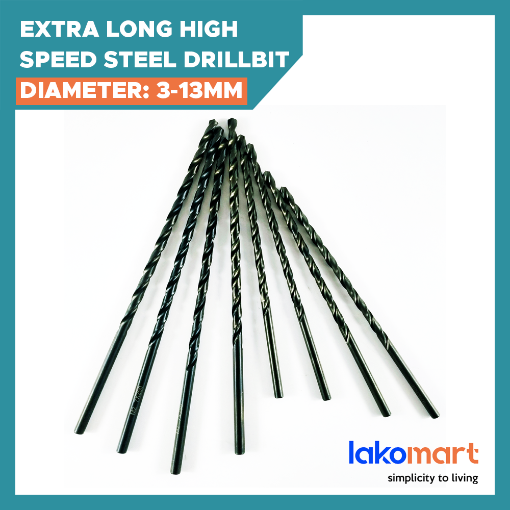 Extra Long High Speed Steel Drill Bit HSS Long Series (Diameter 3-13mm Length 150mm)
