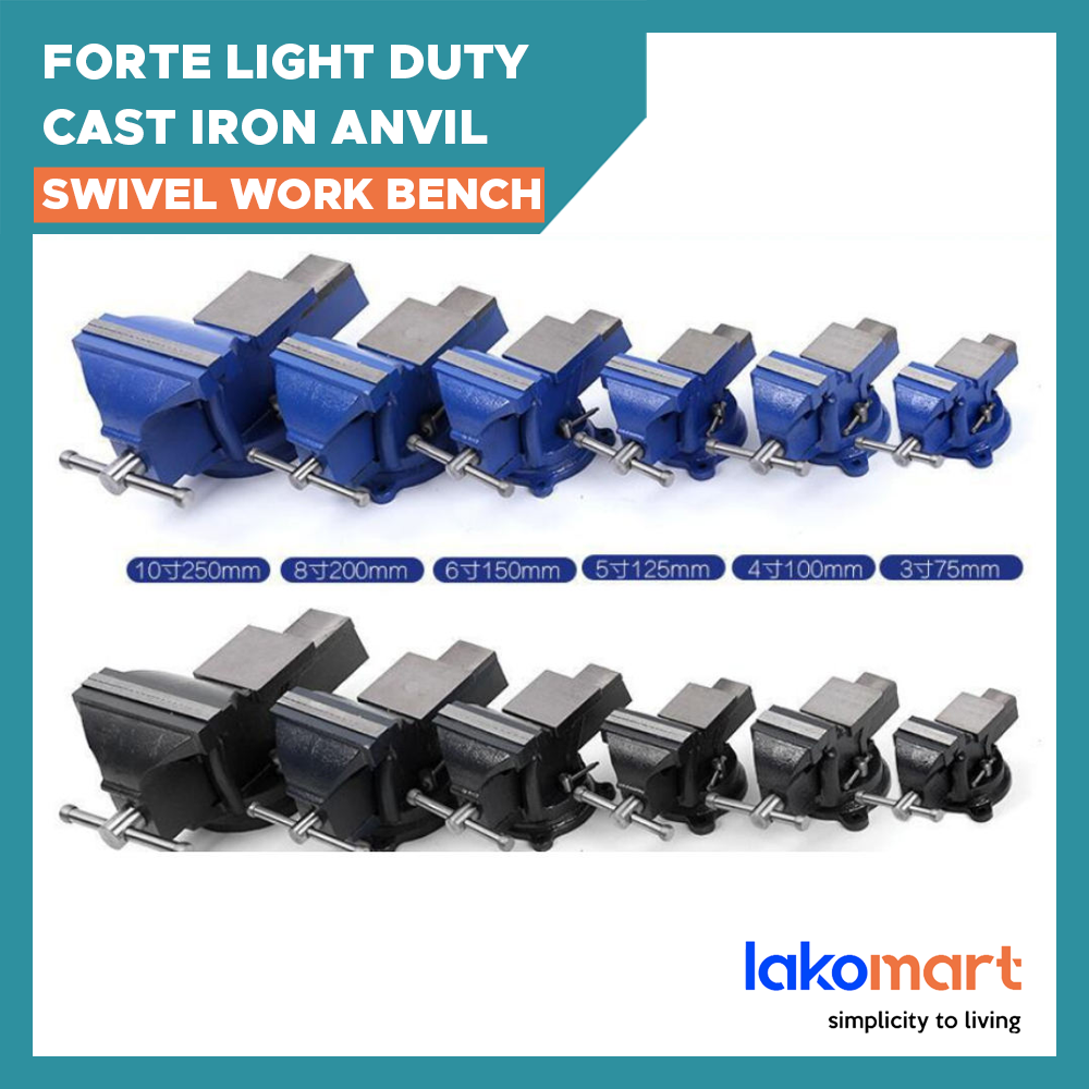 FORTE SG Light Duty Cast Iron Anvil Swivel Work Bench Vice Vises (3 or ...