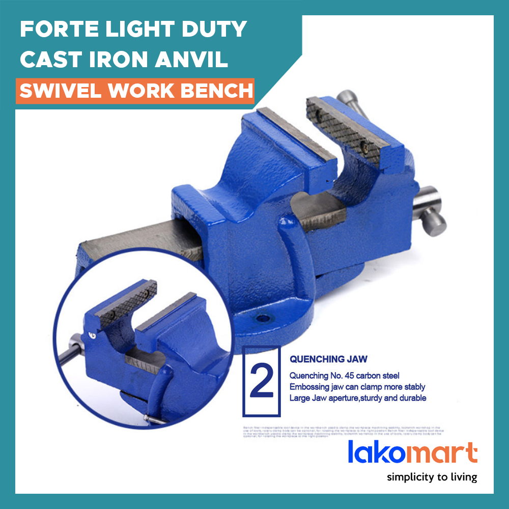 FORTE SG Light Duty Cast Iron Anvil Swivel Work Bench Vice Vises (3 or ...