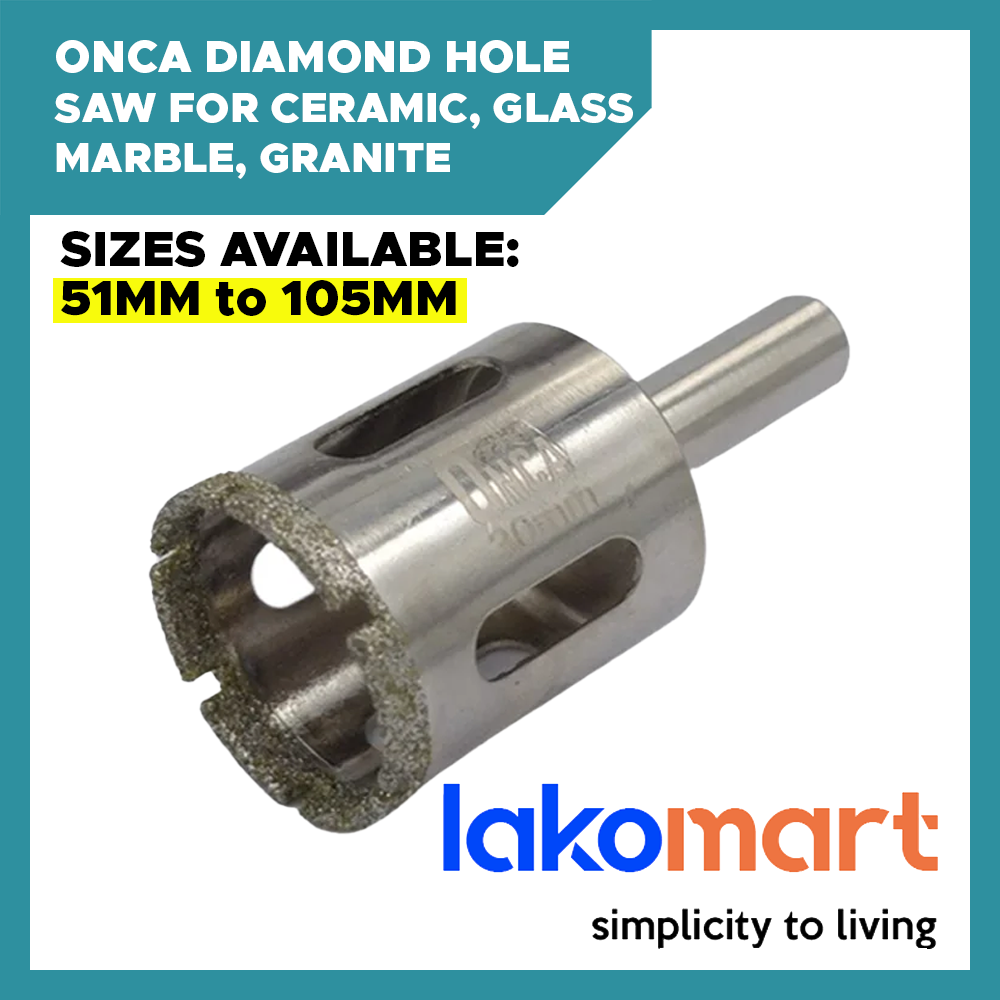 ONCA Diamond Hole Saw for Ceramic, Glass, Marble, Granite (51mm to 105mm)