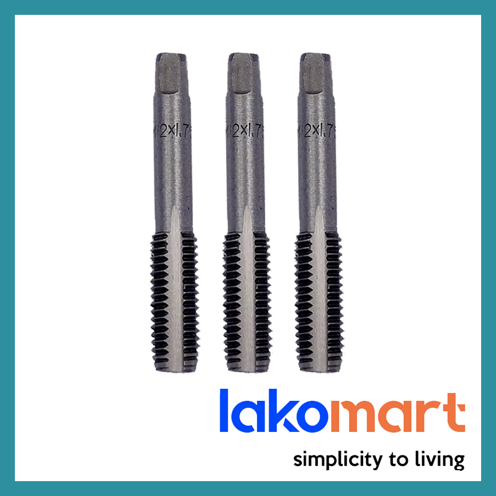ONCA Carbon Steel Spiral Point Hand Tap 3pc set (Size X Pitch - Multiple Size)