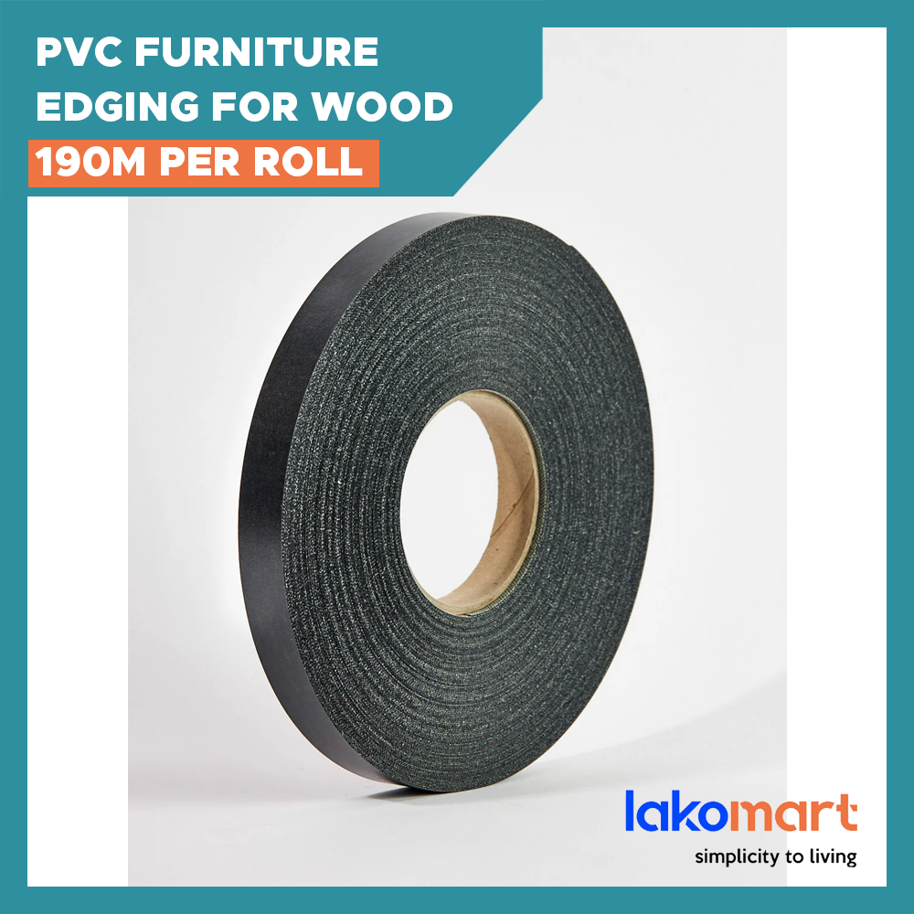 PVC Furniture Edging for Wood 190m per roll (White/ Black/ Light Gray/ Dark Grey)