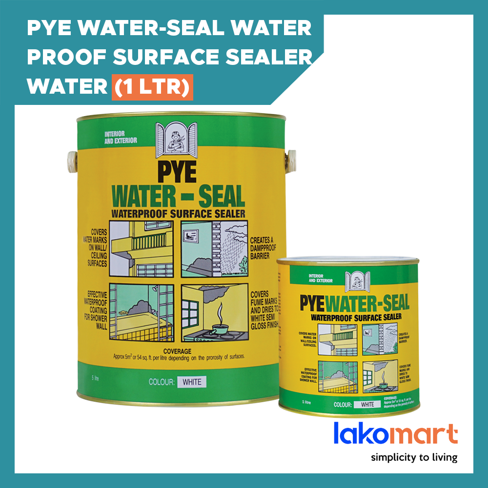 PYE WATER-SEAL Waterproof Surface Sealer White (1 Litre) – lakomart.sg