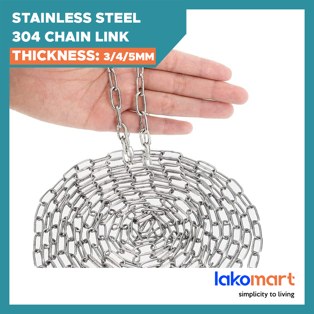 Stainless Steel 304 Chain Link SUS (thickness: 3/4/5mm) – lakomart.sg