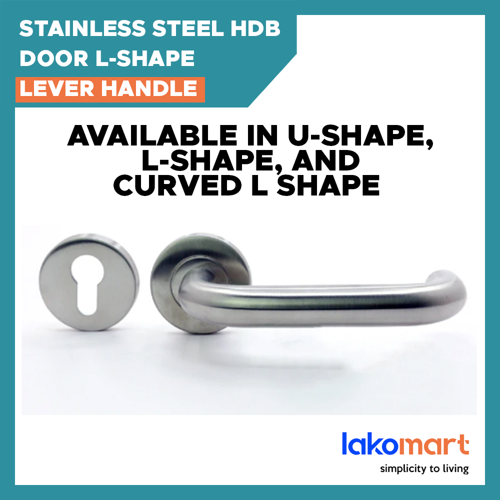 Stainless Steel HDB Door L-Shape Lever Handle
