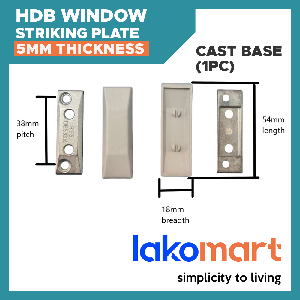 HDB Aluminium Casement Window Plastic Striking Plate Handle Stopper (T ...