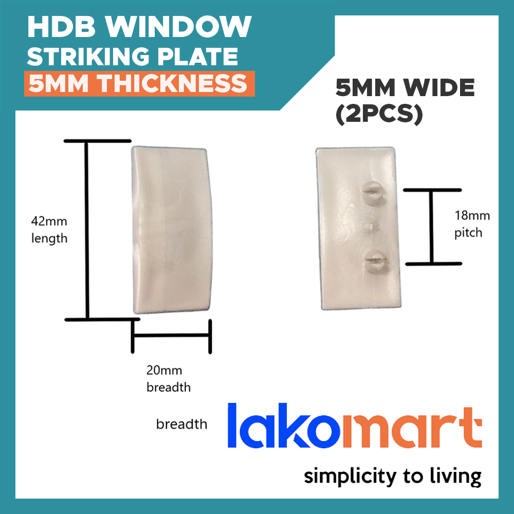 HDB Aluminium Casement Window Plastic Striking Plate Handle Stopper (T ...
