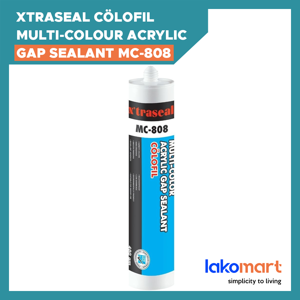 XTRASEAL MC-808 Colofil Multi-Color Acrylic Gap Sealant 480g - Paintable and suitable for indoor use only