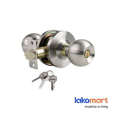 Door Cylindrical Knob Stainless Steel Lock (Color: AB/ AC/ SS)