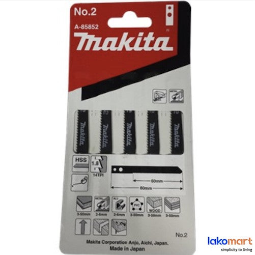 MAKITA Jigsaw Blade (M Type) No:2 - 5 Pieces [A-85852]