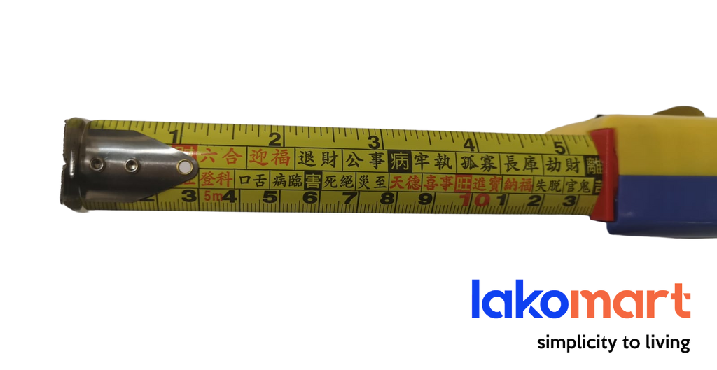 Tape Measure 5M Ruler Thick Steel Measuring Tape 19mm, Transparent
