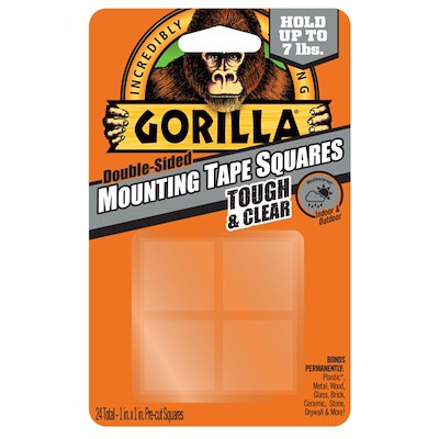 GORILLA Mounting Tape Squares - 25mm x 25mm