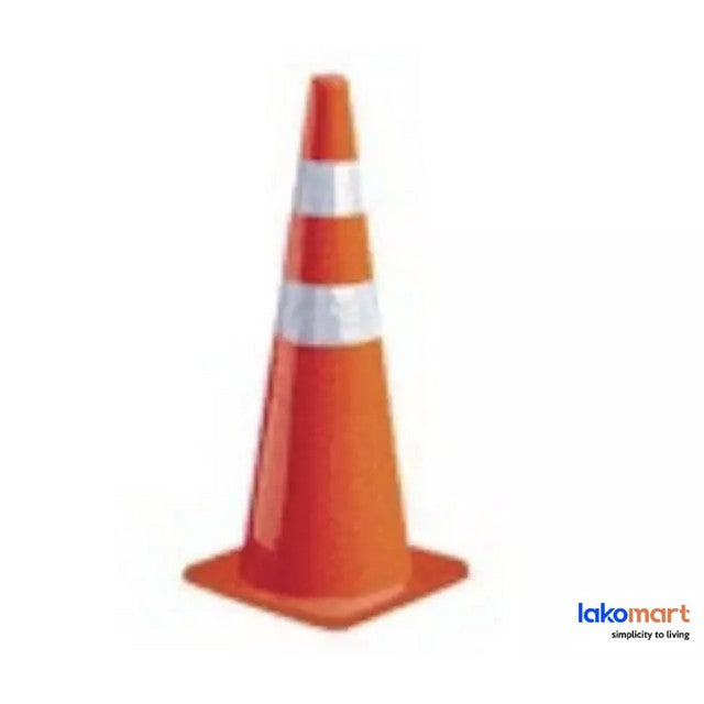 Safety Cone Pvc Unbreakable With 2 Reflective Strip 70cm