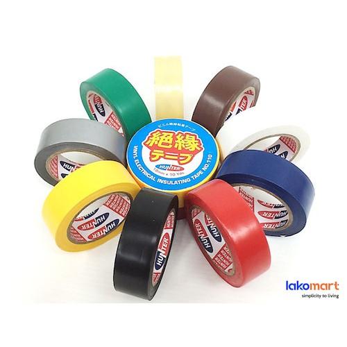 HUNTER - Insulation Tape .13 X 19mm X 1yd - Black/White/Grey/Blue/Green/Yellow/Brown/Red