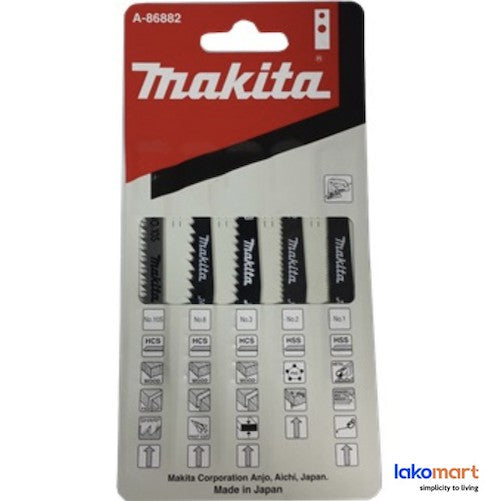 MAKITA Jigsaw Blade Set (M Type) No:1,2,3,8,1S - Each [A-86882]